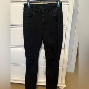 Enjean black ripped skinny jeans